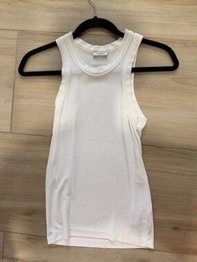 NYDJ White Ribbed Tank - Sleeveless Crew